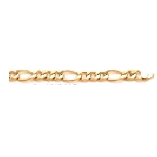 Concavo figaro 6mm 18k gold plated chain chains