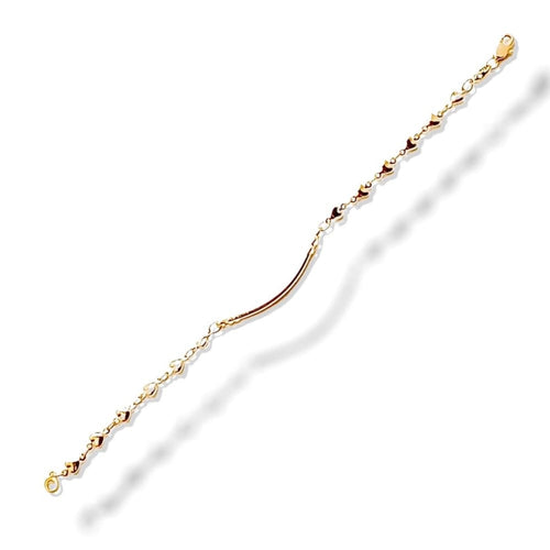 Cora hearts cz bracelet in 18kts of gold plated 7.5 bracelets