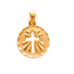 Cross round 1’l charm pendant 18kts of gold plated charms