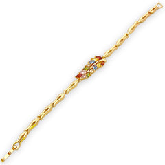 Crystals vines bracelet in 18kts of gold plated bracelets