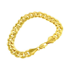 Cuban curb 10mm 18k gold plated chain 8.5’bracelet chains