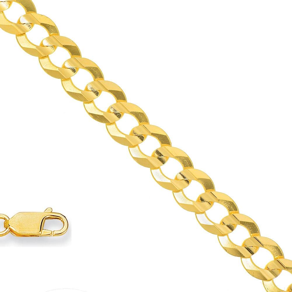 Curb 5mm 18k gold plated chain chains