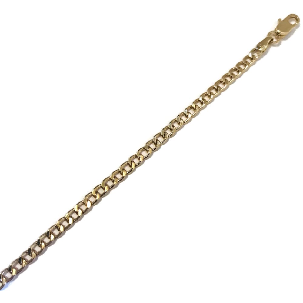 Curb design anklet 18kts of gold plated 10 anklet