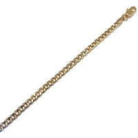 Curb design anklet 18kts of gold plated 10 anklet