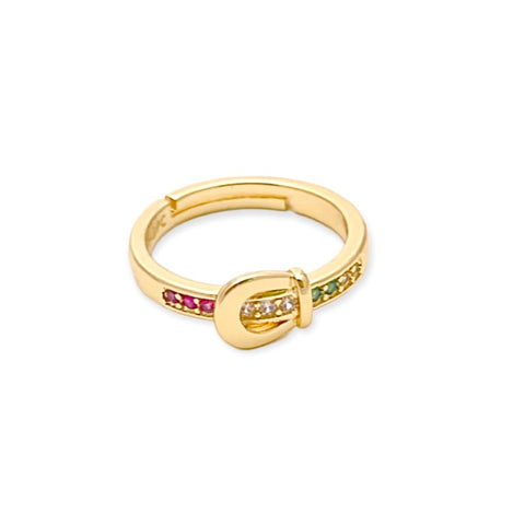 Infinity open size ring 18k of gold plated