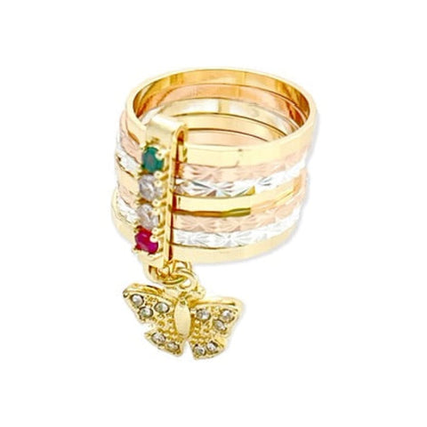Infinity open size ring 18k of gold plated