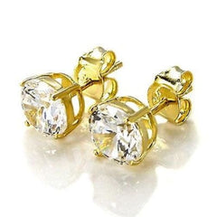 Cz earrings studs 18kts of gold plated earrings