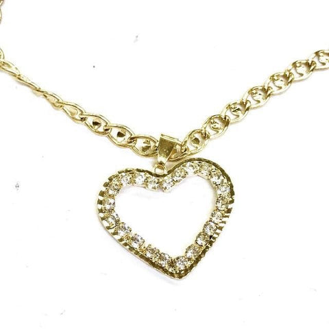Tri-color heart 18’ l necklace 18kt of gold plated