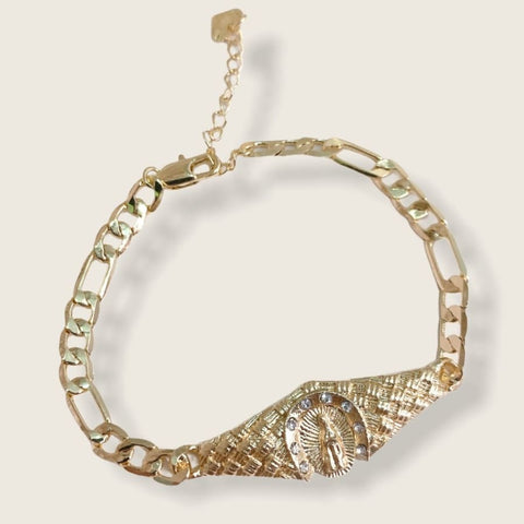 Cz tennis silver plated bracelet