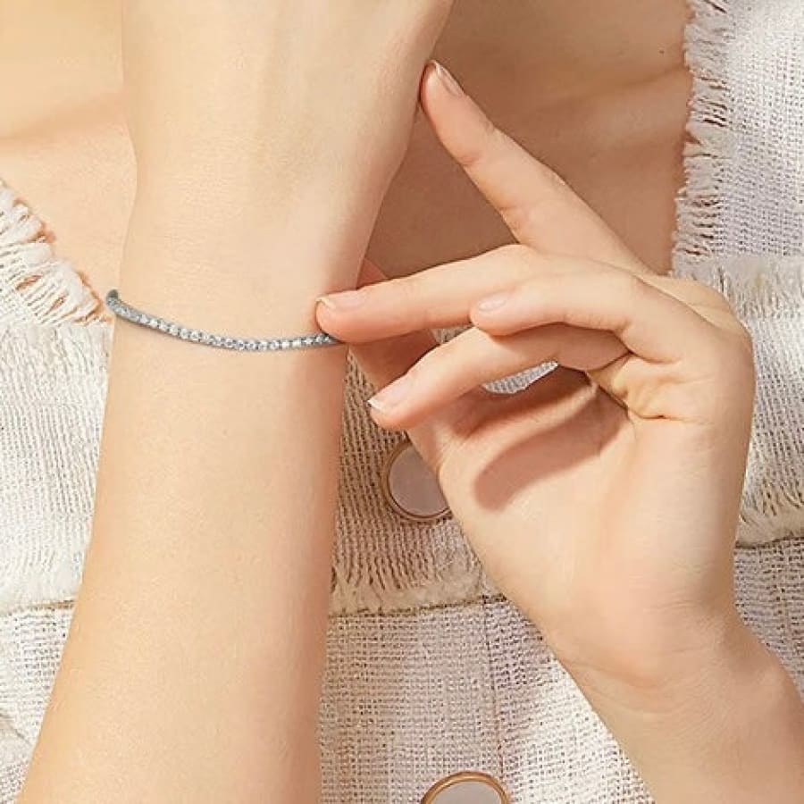 Cz tennis silver plated bracelet tennis bracelet bracelets