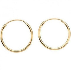 Dainty endeless hoop 18kts of goldplated earrings