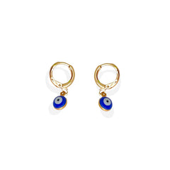 Dainty’s 5mm dark blue evil eye huggies earrings earrings