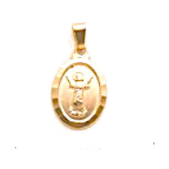 Divine child nino divino pendant 18kts of gold plated charms