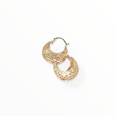 Donut basket hoops earrings in 18kts of gold plated earrings