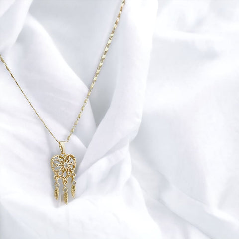 Lips links chain necklace in 14k of gold plated