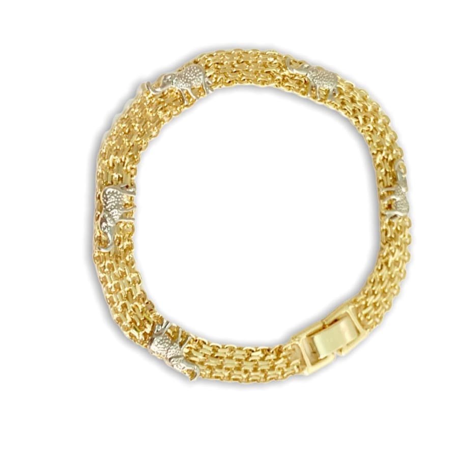 Elephant bracelet in 18kts of gold and silver plated bracelets