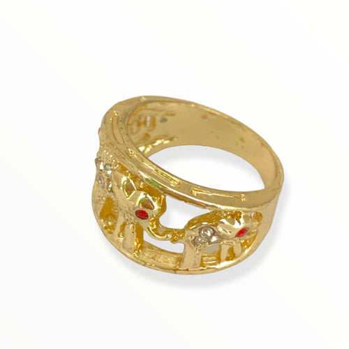 Elephant ring in 18k of gold plated rings