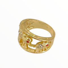 Elephant ring in 18k of gold plated rings