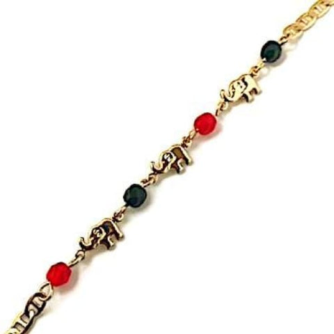 Lucky evil eye charm anklet 18kts of gold plated