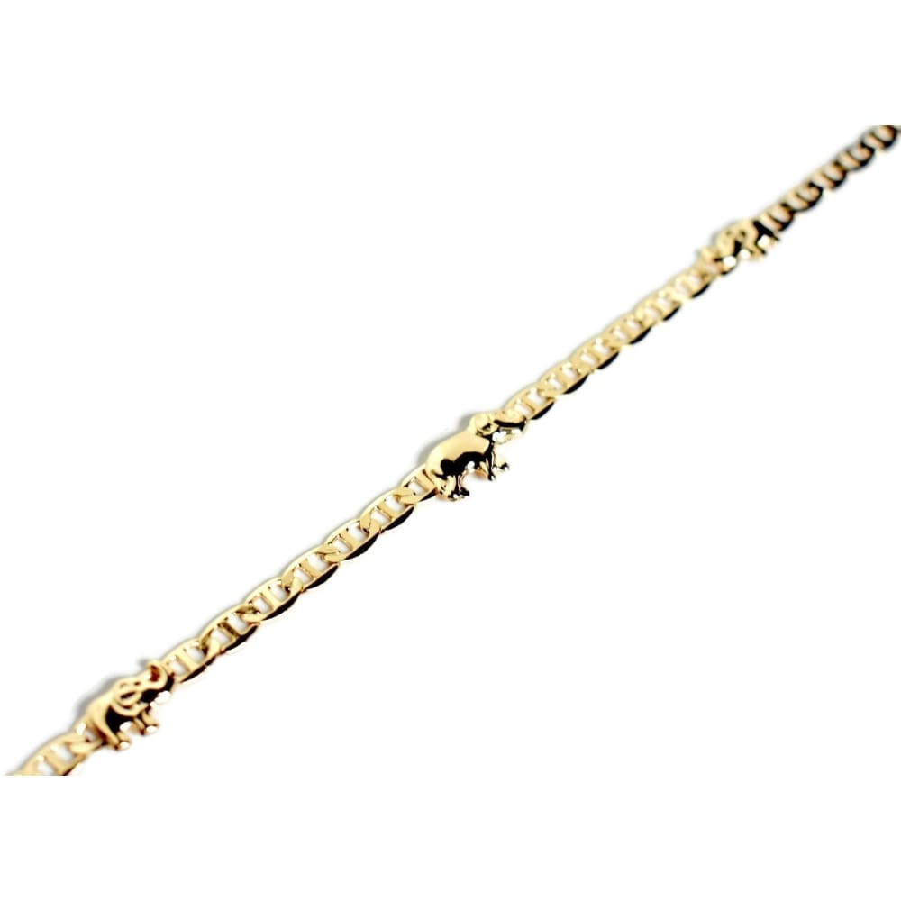 Elephants mariner link 18kts of gold plated bracelet 7.5 bracelets