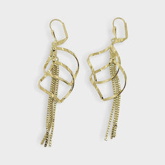 Eliza lever back earrings 18kts of gold plated