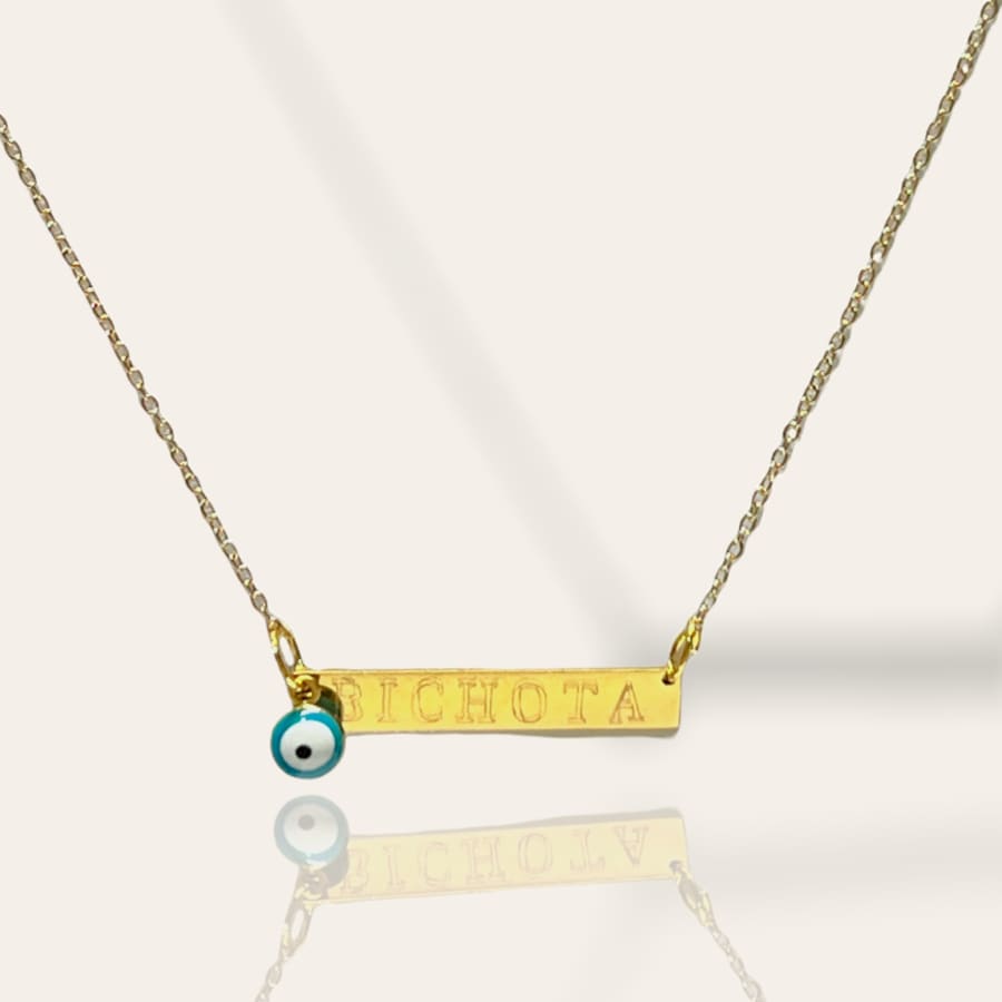 Evil eye charm - necklace 18kts gold plated charms