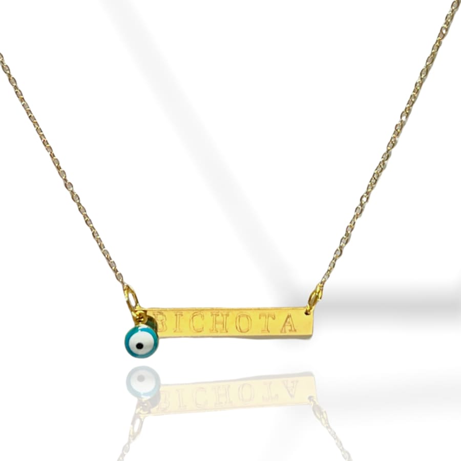 Evil eye charm - necklace 18kts gold plated charms