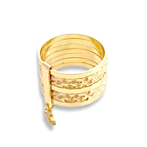Evil eye charm semanario ring in 18k gold plated rings