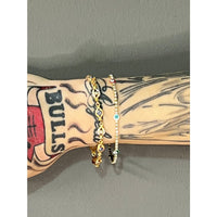 Evil eye multicolor tennis bracelet 7.5’ 18kts of gold plated 7.5 bracelets