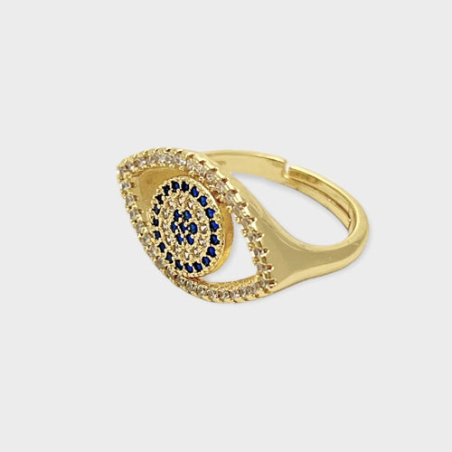 Eye ring open size 14kts of gold plated rings