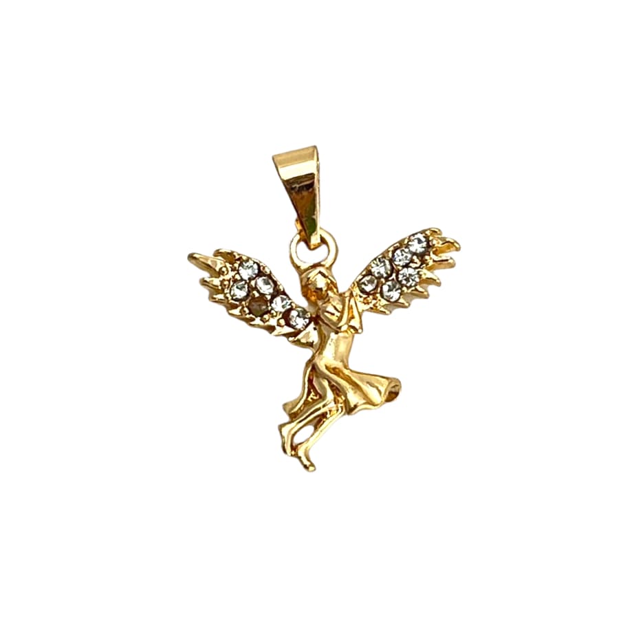 Fairy pendant 8kts of gold plated charms