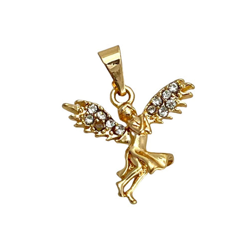 Fairy pendant 8kts of gold plated charms