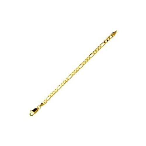 Figaro 2mm 18k gold plated chain 7.5bracelet chains