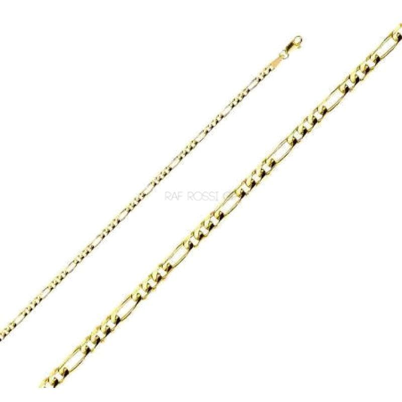Figaro 2mm 18k gold plated chain chains