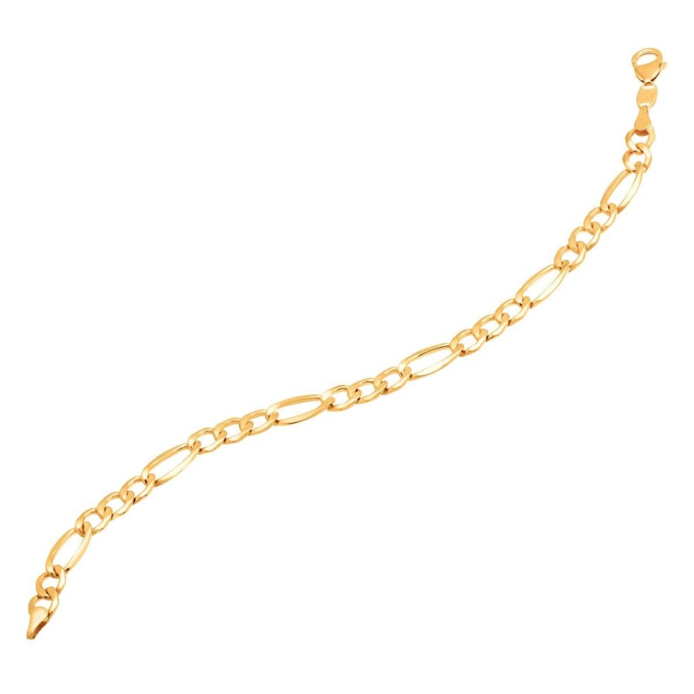 Figaro 6mm 18k gold plated chain chains