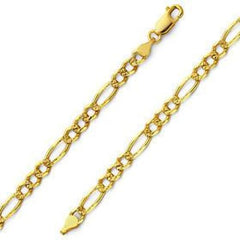 Figaro 6mm 18k gold plated chain 24 chains