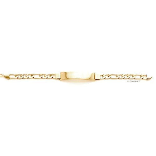 Figaro id 18kts of gold plated bracelet 8.5 bracelet