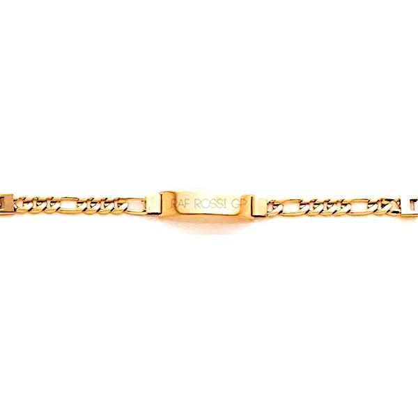 Figaro id 18kts of gold plated bracelet 8.5 bracelet
