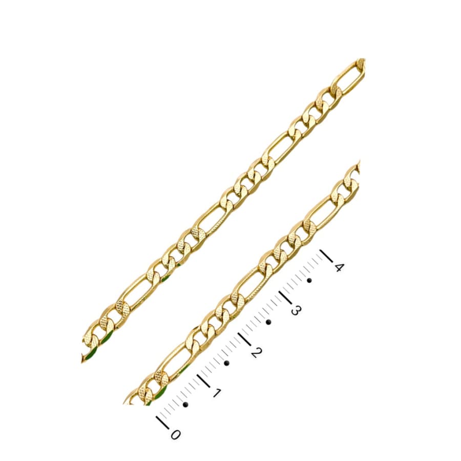 Figaro link diamond cut 4mm chain 18kts of gold plated 28 chains