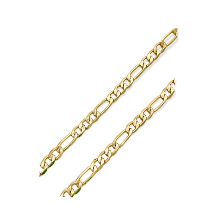 Figaro link diamond cut 5mm chain 18kts of gold plated 28 chains