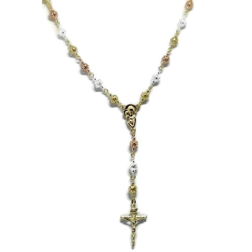 Filigree virgen mary and jesus 18k gold plated 24’l rosary 24’ rosaries