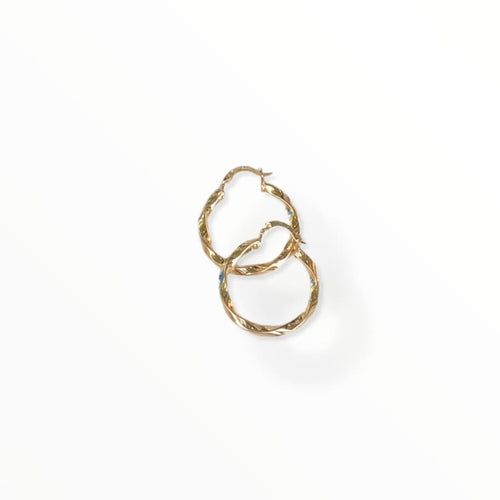 Flat torsal hoop earrings in 18k of gold plated