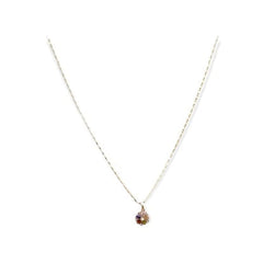 Flower multicolor stones necklace in 18k of gold plated chains