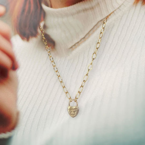 Forever in my heart gold- filled necklace chain