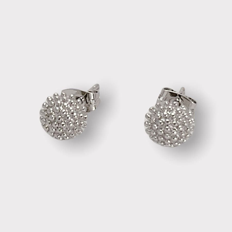 Half ball silver plated studs earrings earrings