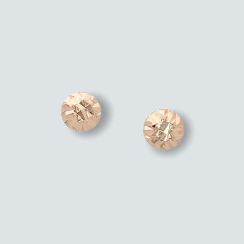 Multicolor hearts cz studs in 18k of gold layered