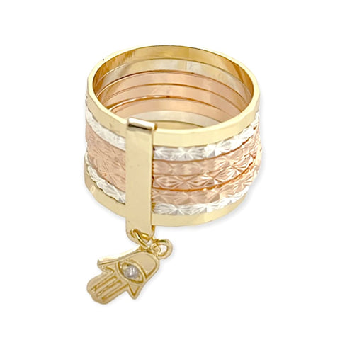 Pink band ring in 18k of gold plated