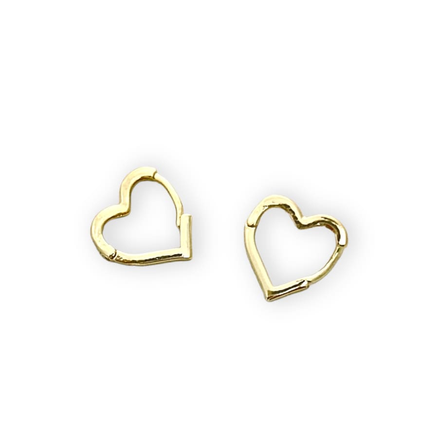 Hearts hoops earrings in 14k of gold plated earrings
