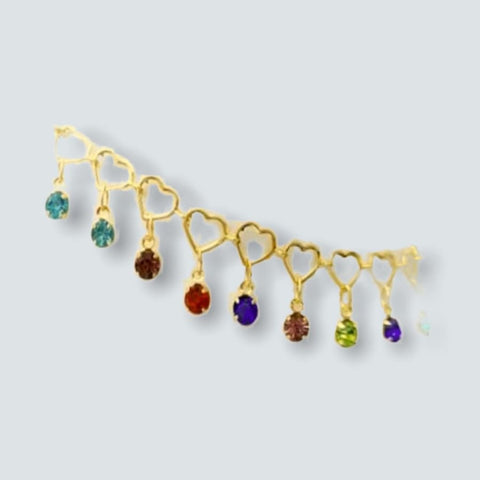 Butterflies clon gold plated anklet