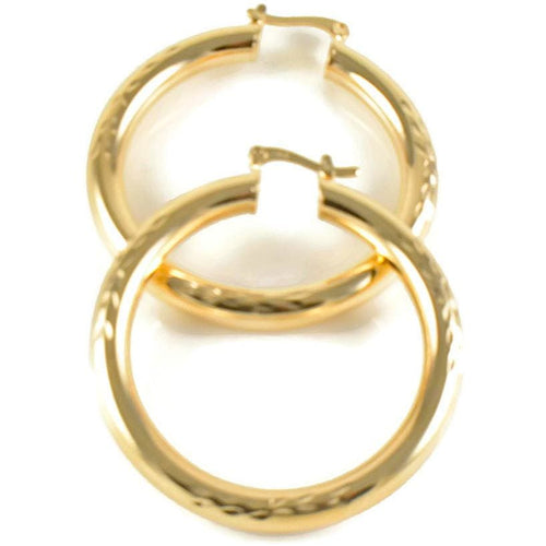 Hoop earrings gold plated earrings